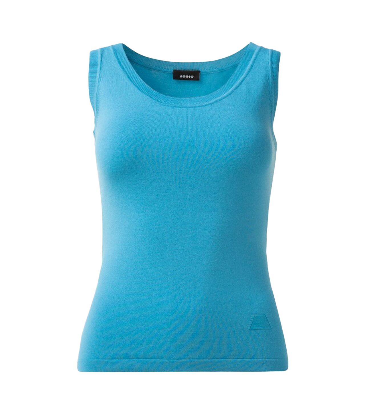 Top Akris Stricktop aus Seide mit Rundhalsausschnitt