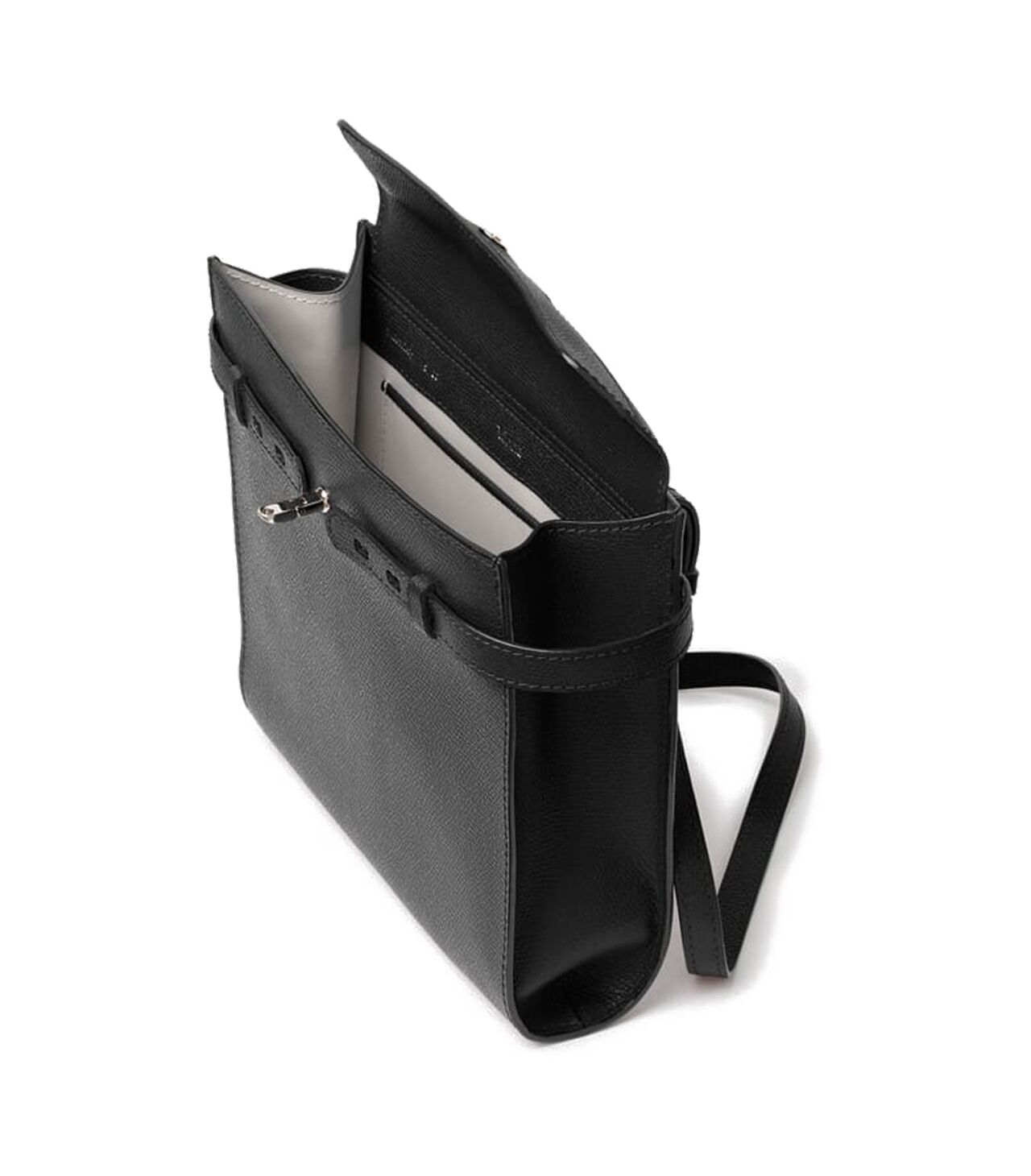 koelble-brunotte_valextra_WBBR0064028LOC99-NN_4 Valextra B-Tracollina Crossbody Bag Black/Oyster