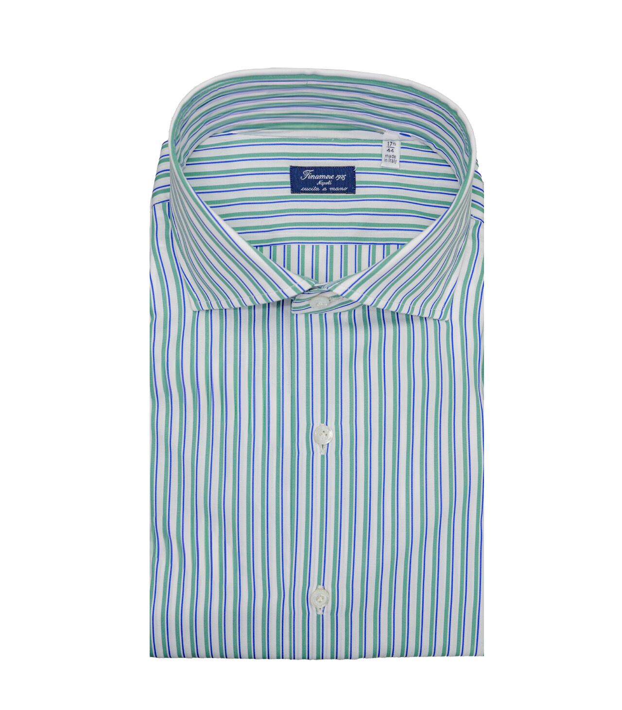 Finamore Hemd "Napoli-Eduardo-Z Tondo" gestreift