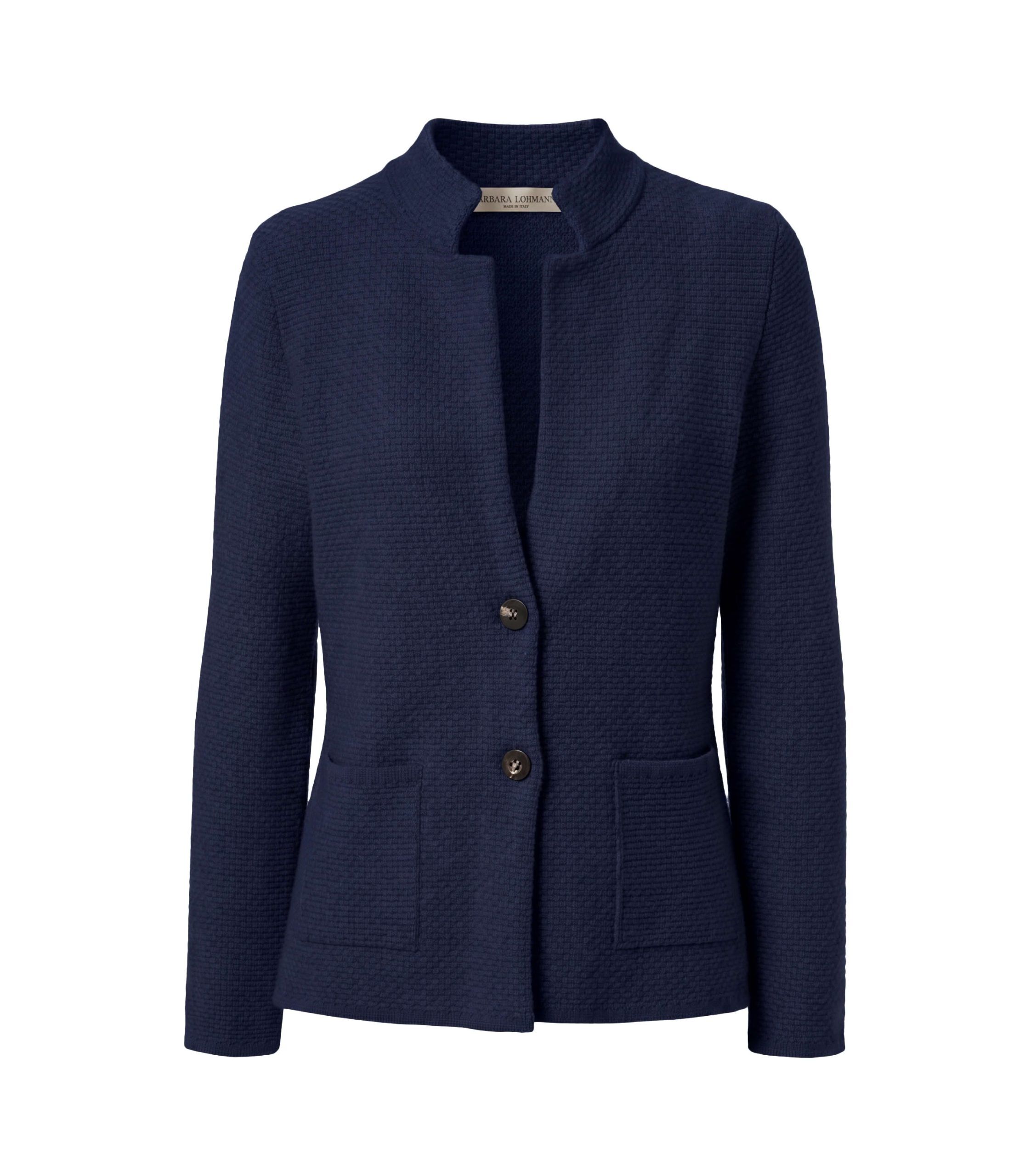 Barbara Lohmann Cardigan Inga 1 Barbara Lohmann Inga Midnight Blue - Vorderansicht