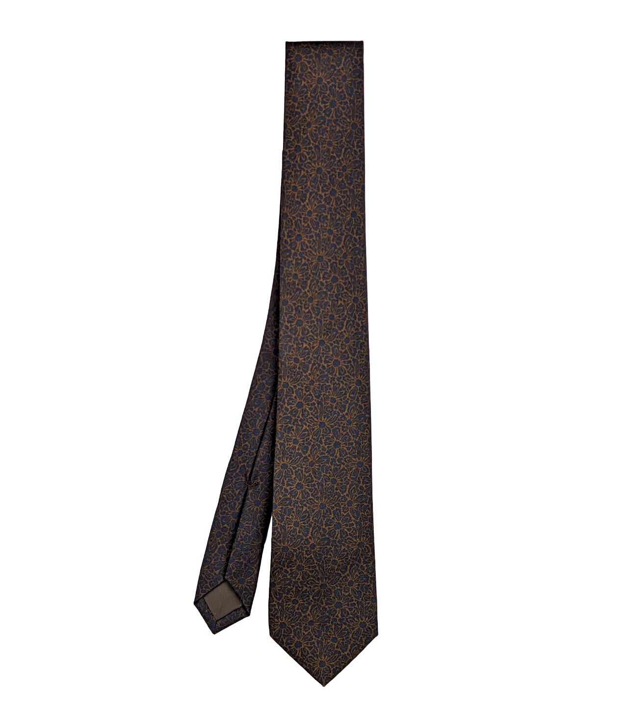 Caruso-CC107-700055_braun_01 Caruso Krawatte floral gemustert