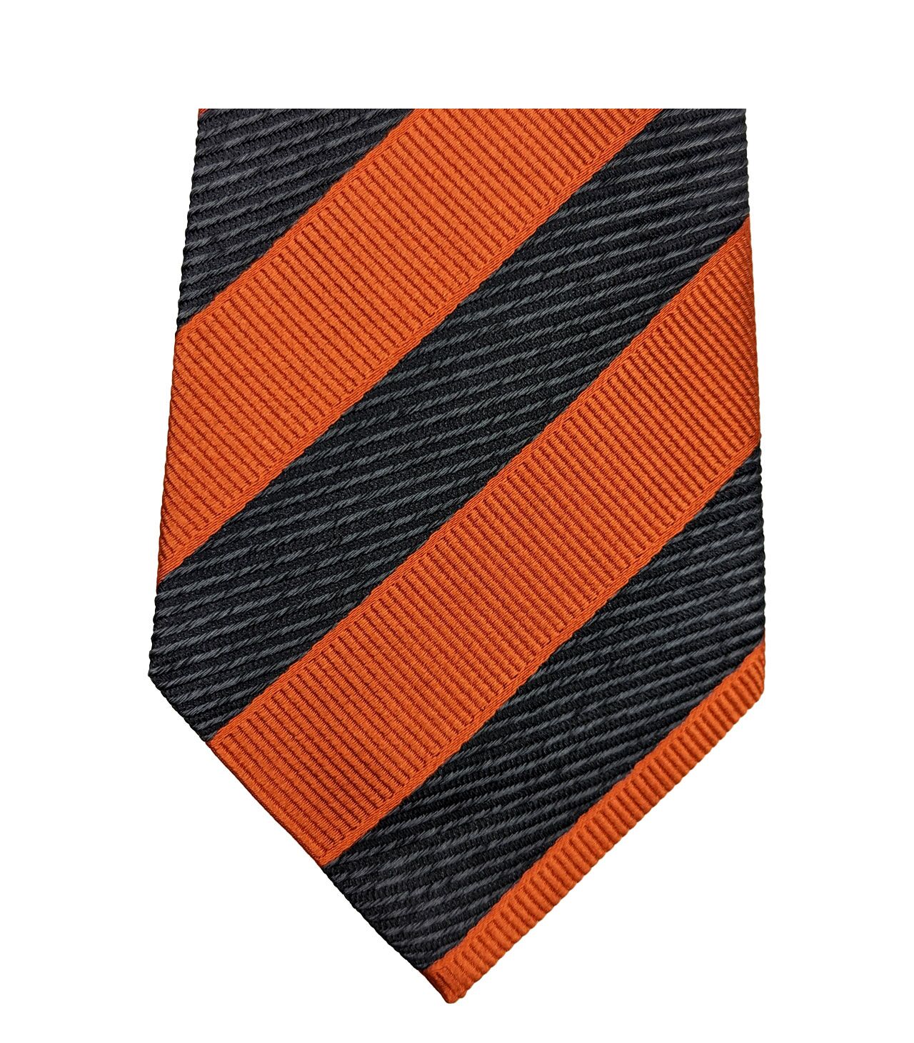 Missoni-CR8ASEU7581_02 Missoni Krawatte Diagonalstreifen Orange Seide