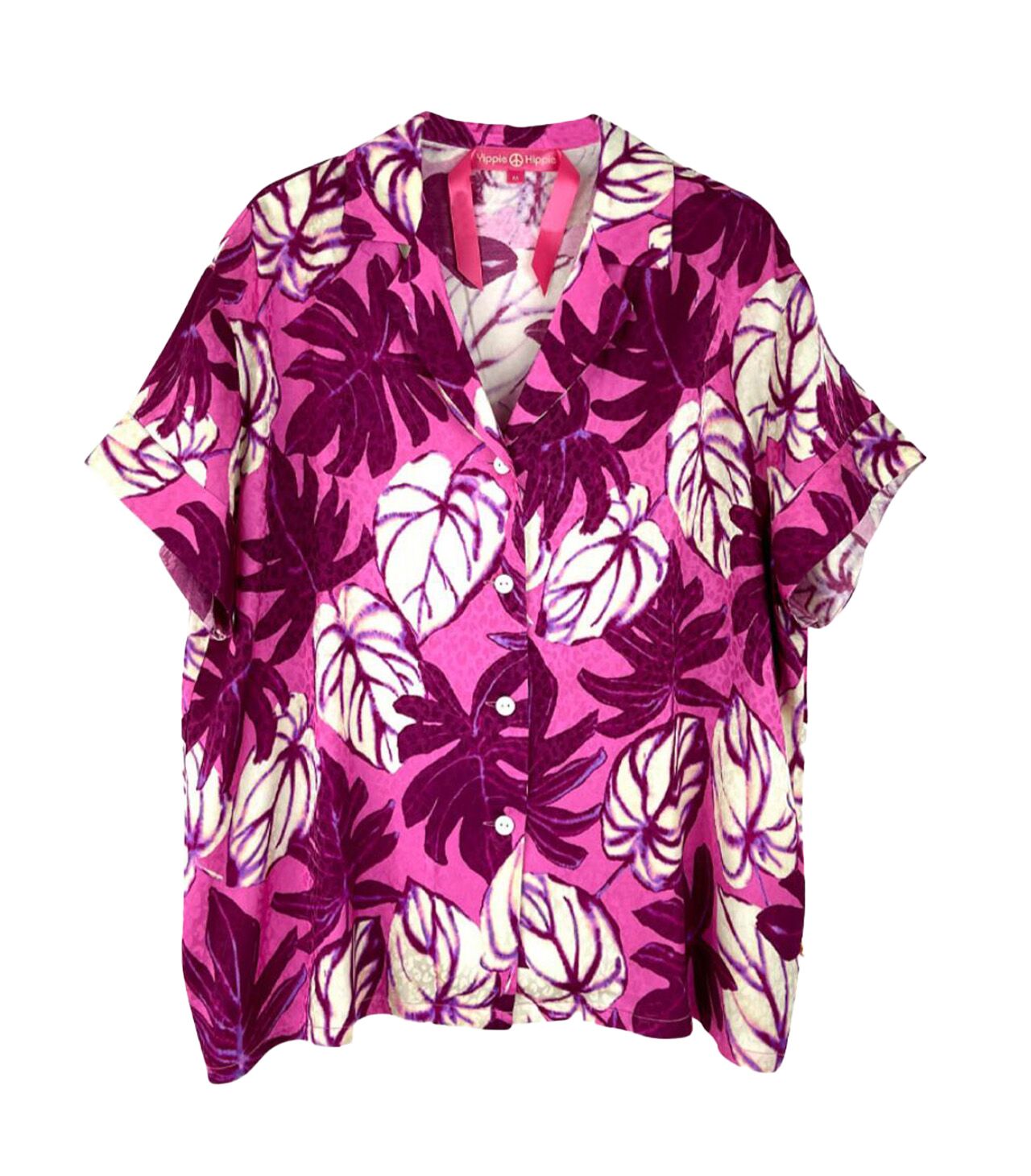 Yippie Hippie_Bluse_S46-200 Yippie Hippie Kurzarmhemd in smartem Jungle-Print