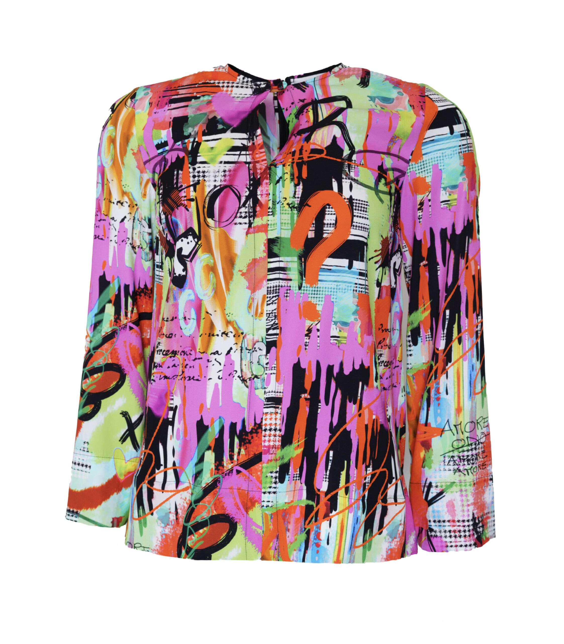 PIO OKAN CO1546 Top LUGANO Gafitti PIO O'KAN Bluse Graffiti